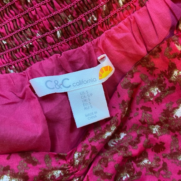 C&C California Red boho cotton flowy maxi dress - Picture 3 of 6